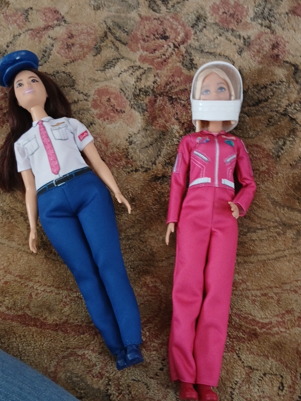 Barbie Pink Astronaut Doll & Blue-Uniform Doll Set